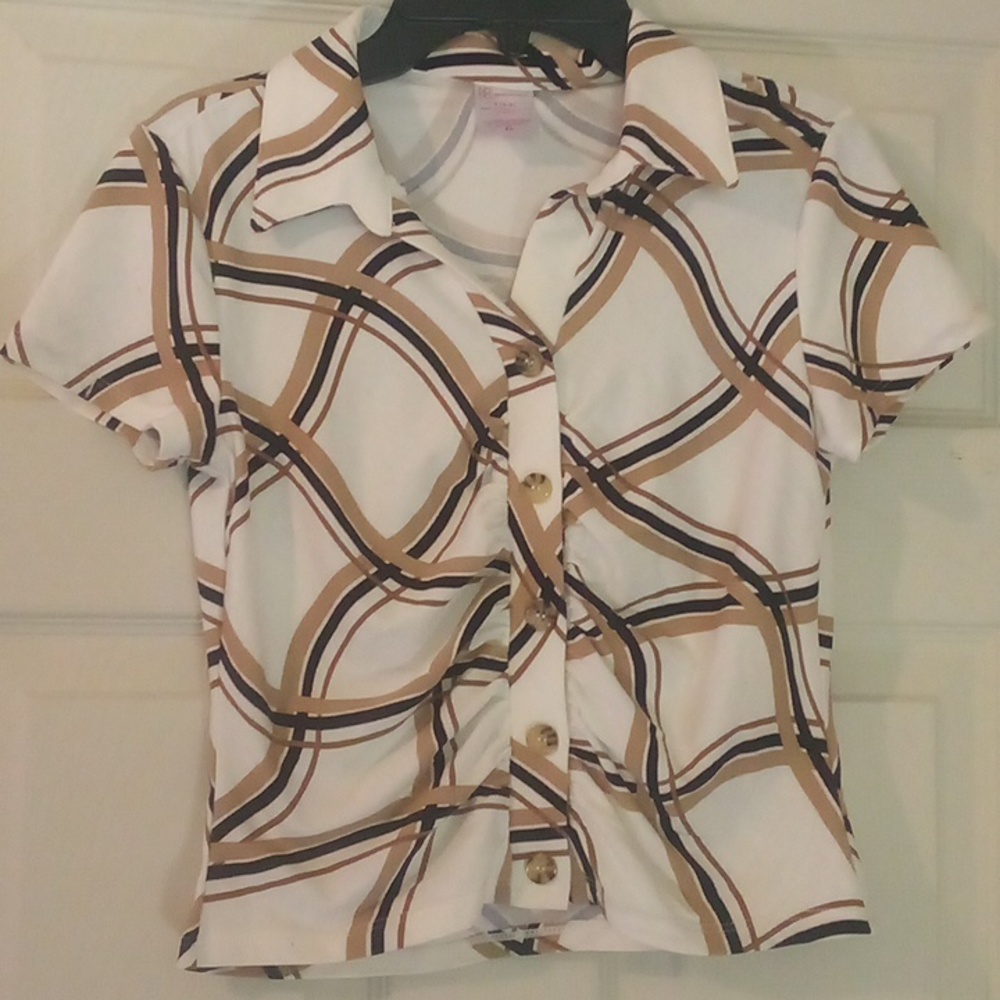 Vintage Pattern Button Up